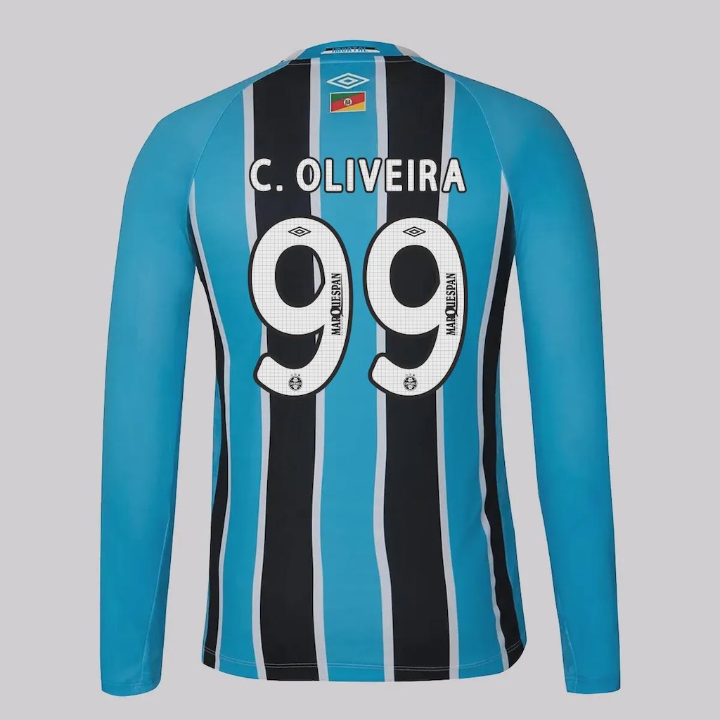 Camisa Manga Longa do Grêmio I 25/26 Umbro 99 C. Olivera Masculina