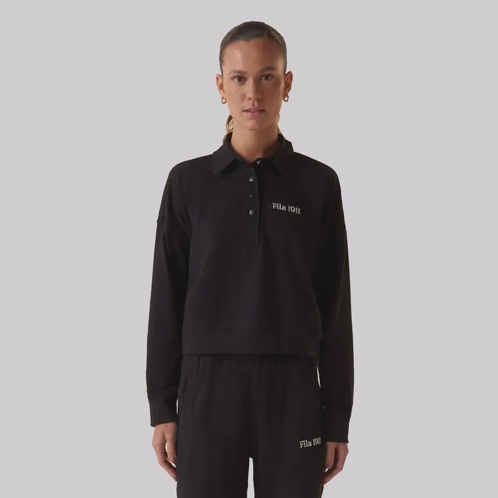 Cropped Manga Longa Fila Comfort 1911 Feminino