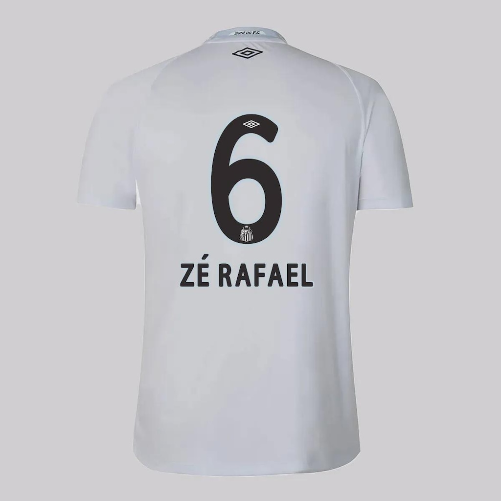Camisa do Santos I 25/26 Umbro 6 Zé Rafael Masculina