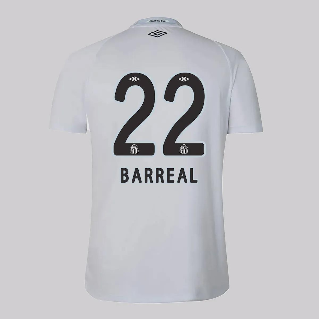 Camisa do Santos I 25/26 Umbro 22 Barreal Masculina