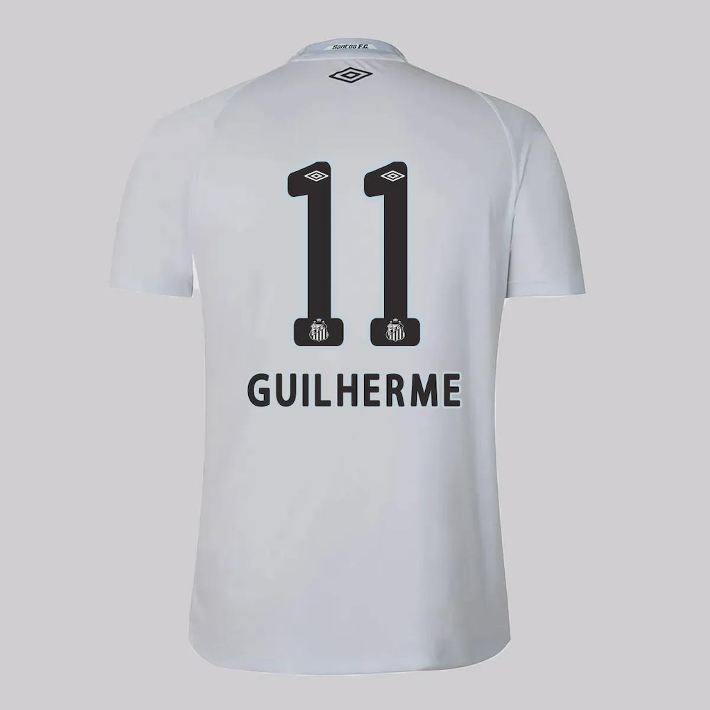 Camisa do Santos I 25/25 Umbro 11 Guilherme Masculina