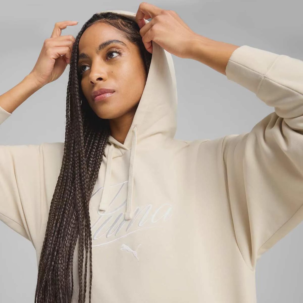 Imagem 4 do produto Blusão de Moletom Feminino Puma com Capuz ESS Relaxed