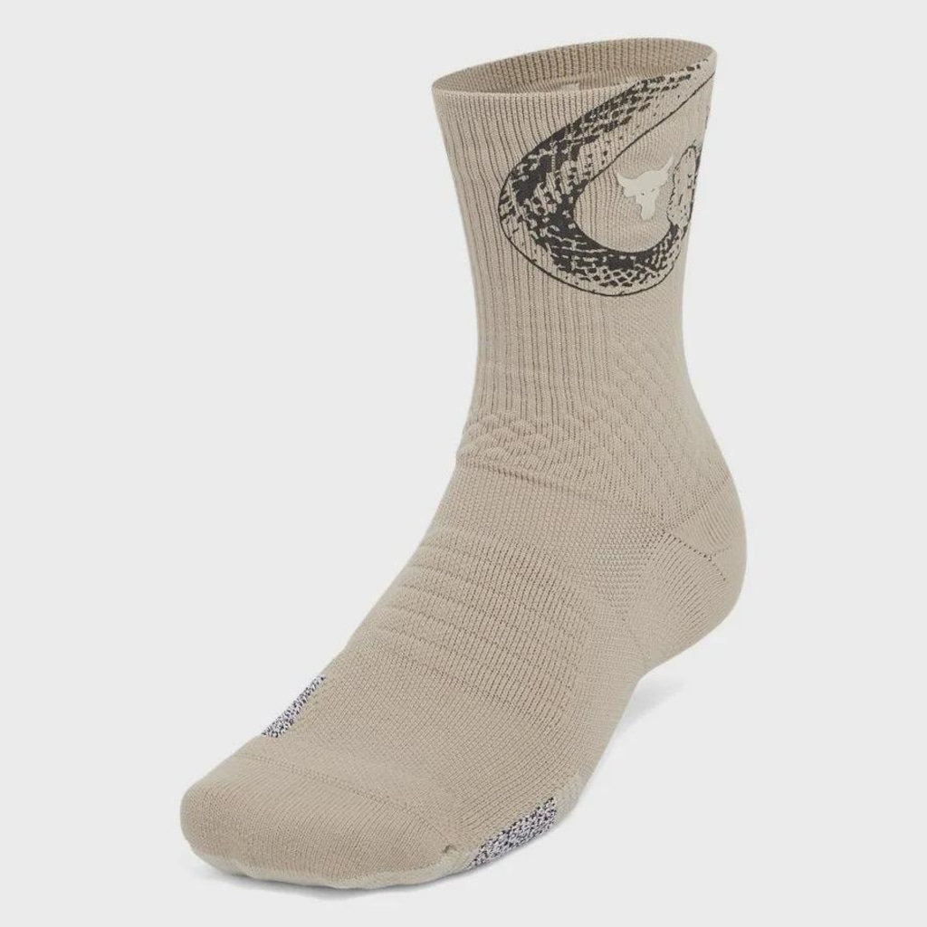 Meia Cano Médio Under Armour Project Rock AD Playmaker Unissex