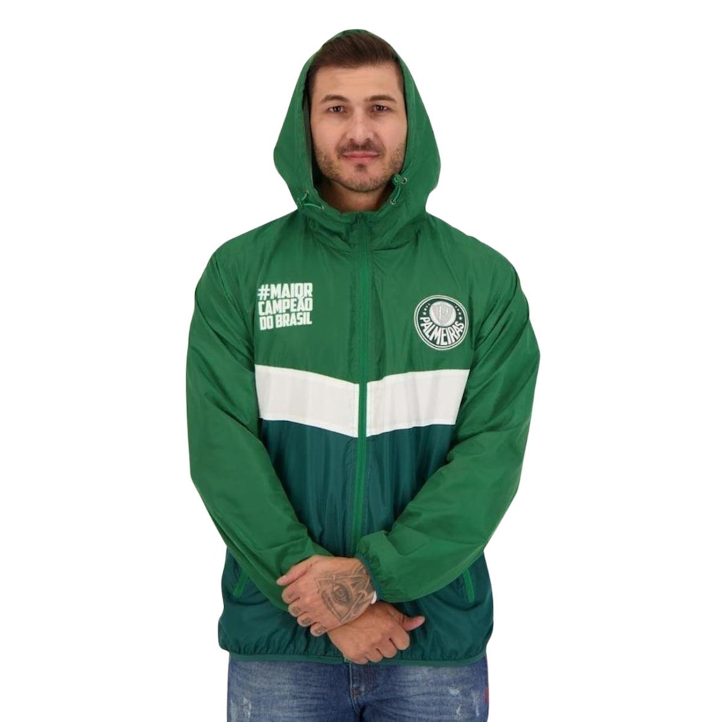 Imagem 3 do produto Jaqueta Corta Vento SPR Palmeiras Capuz Masculina