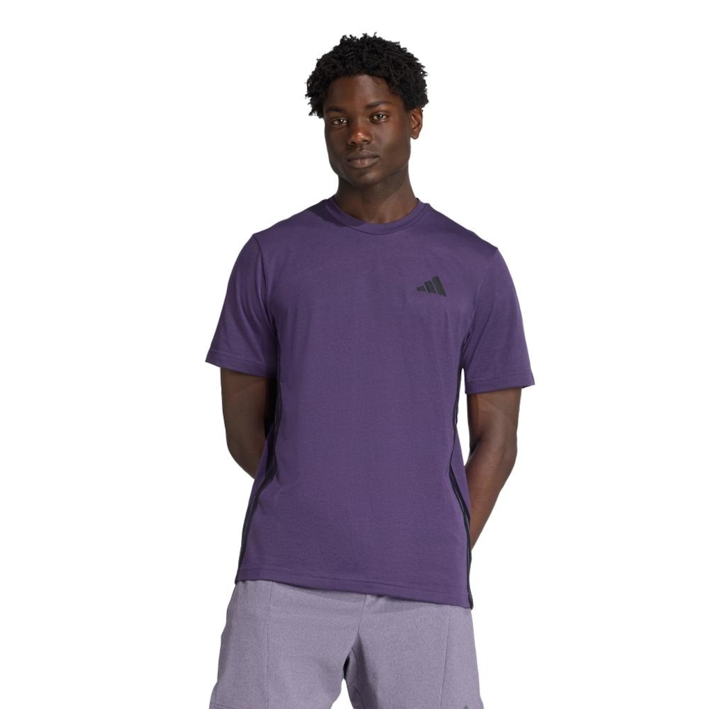 Camiseta Masculina Adidas Train Essentials Training Feelready Três Listras