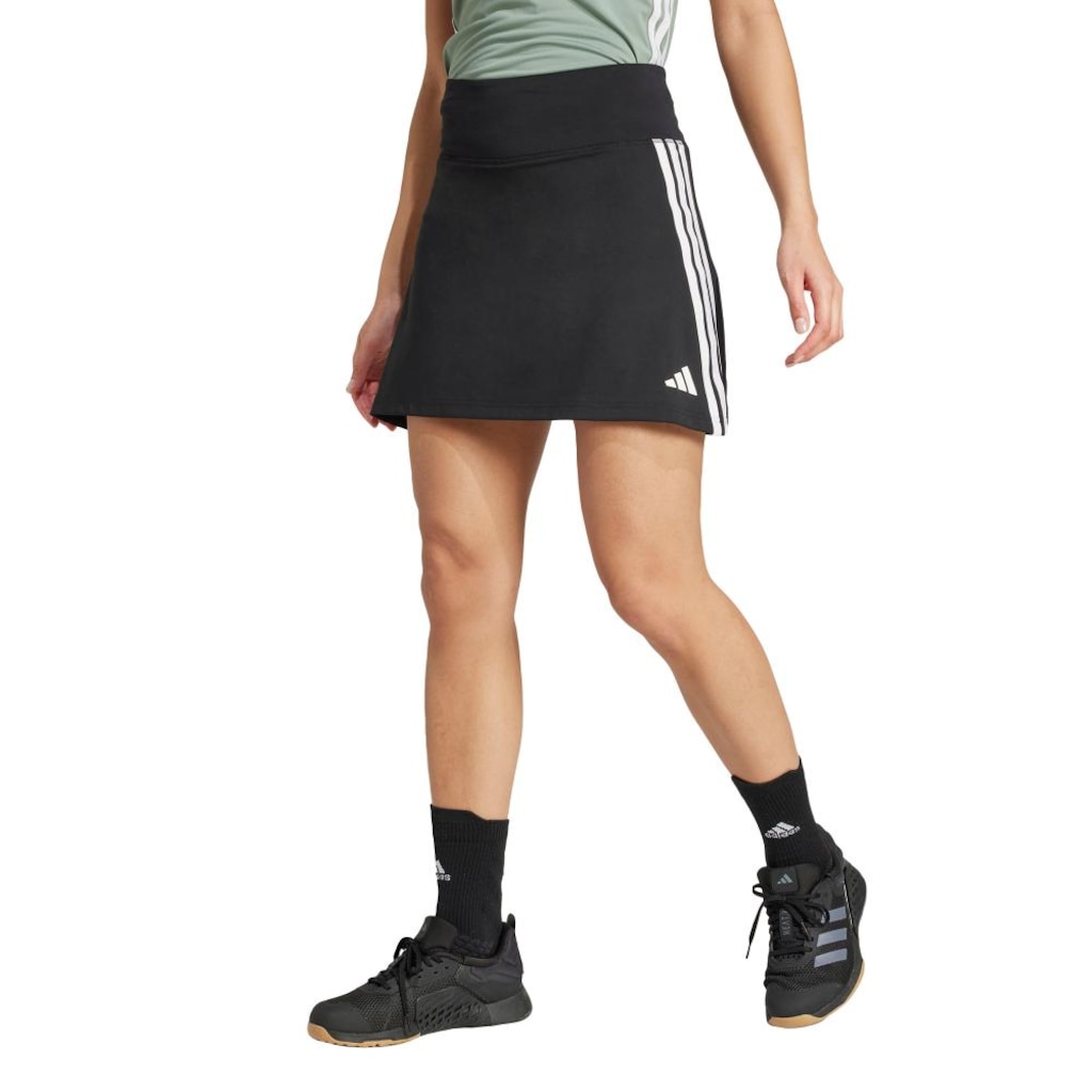 Short-Saia Feminino Adidas Treino Essentials Três Listras