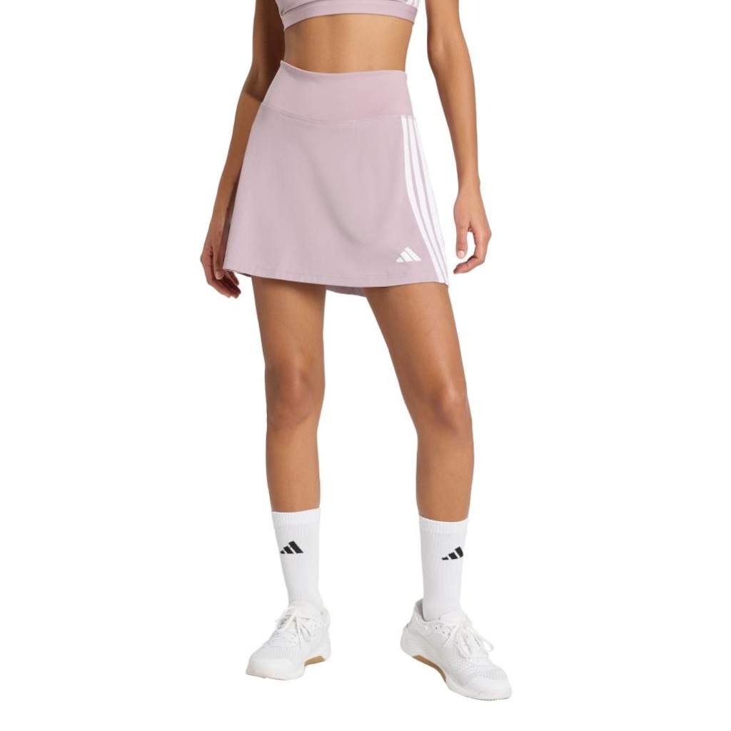 Short-Saia Feminino Adidas Treino Essentials Três Listras