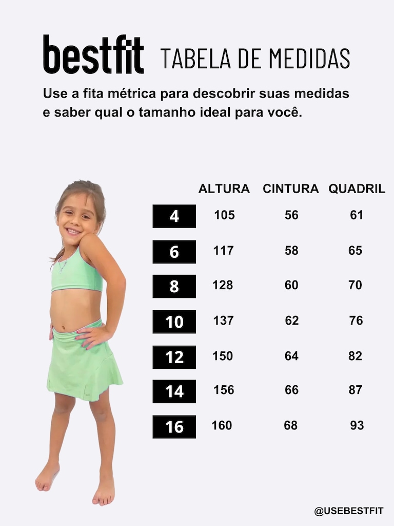 Imagem 3 do produto Saia Short Infantil Best Fit Light