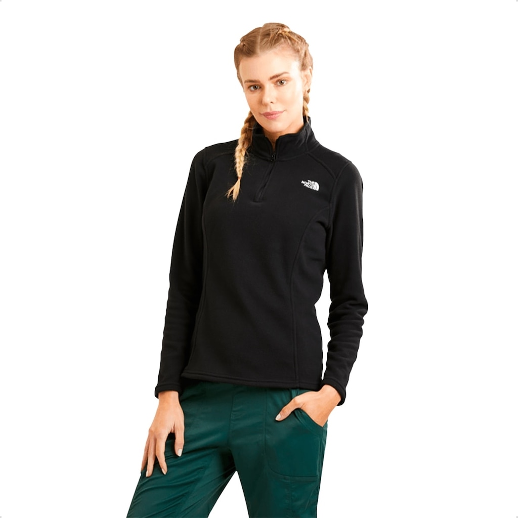 Jaqueta The North Face TKA 100 Fleece Glacier 1/4 Zíper Feminino