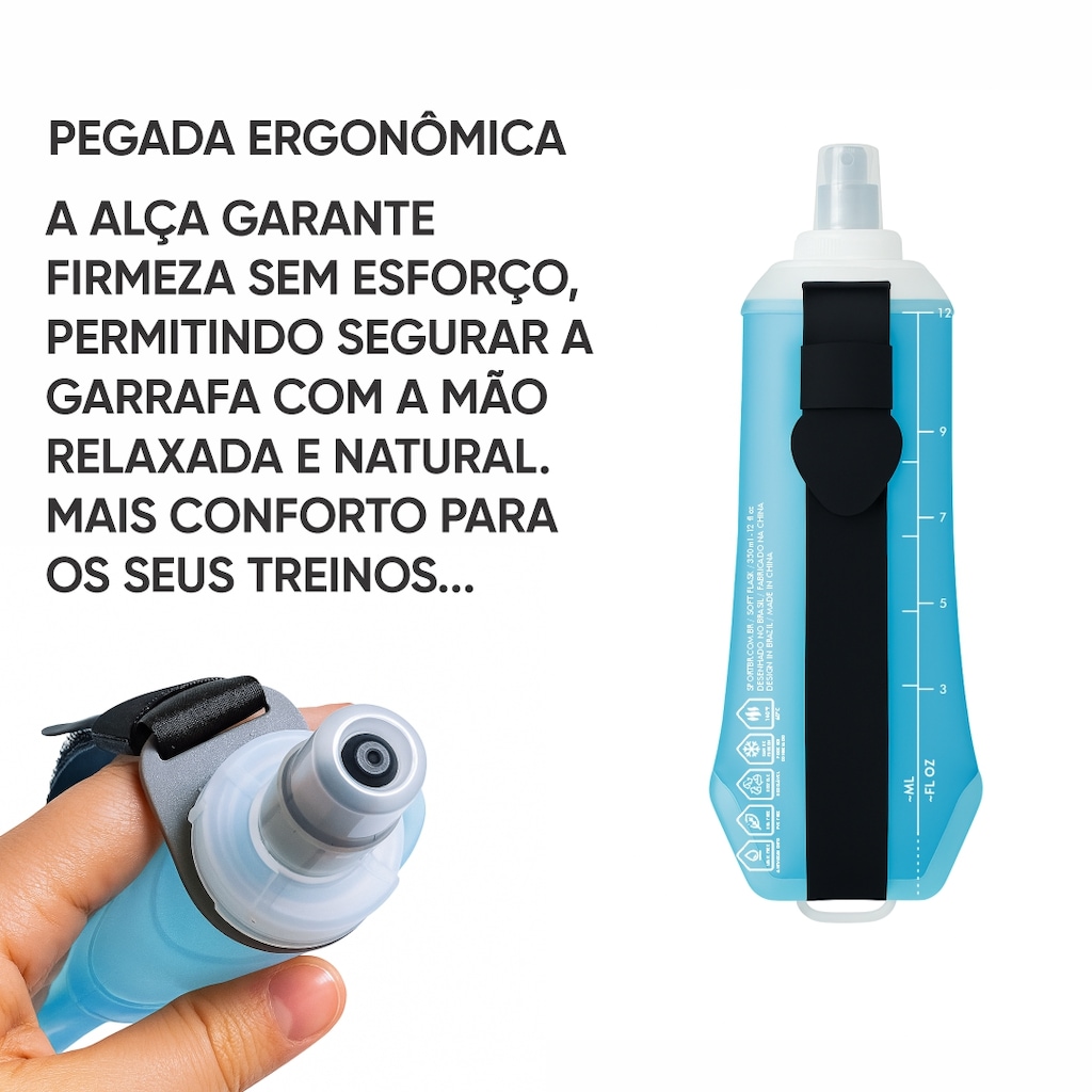 Imagem 3 do produto Garrafa Squeeze SPORTBR Soft Flask 350 ml Com Alça