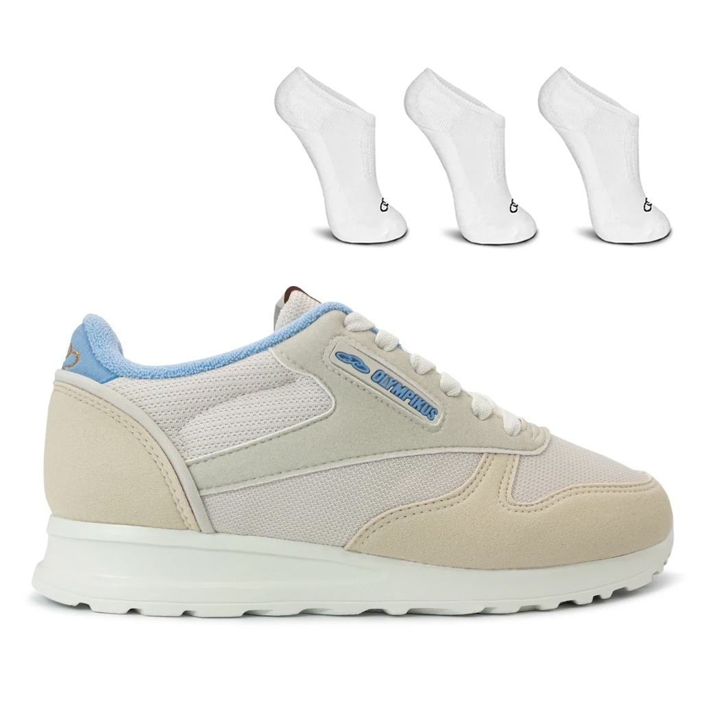 Tênis Unissex Olympikus Jogging 101 SE + 3 Pares de Meias Olympikus