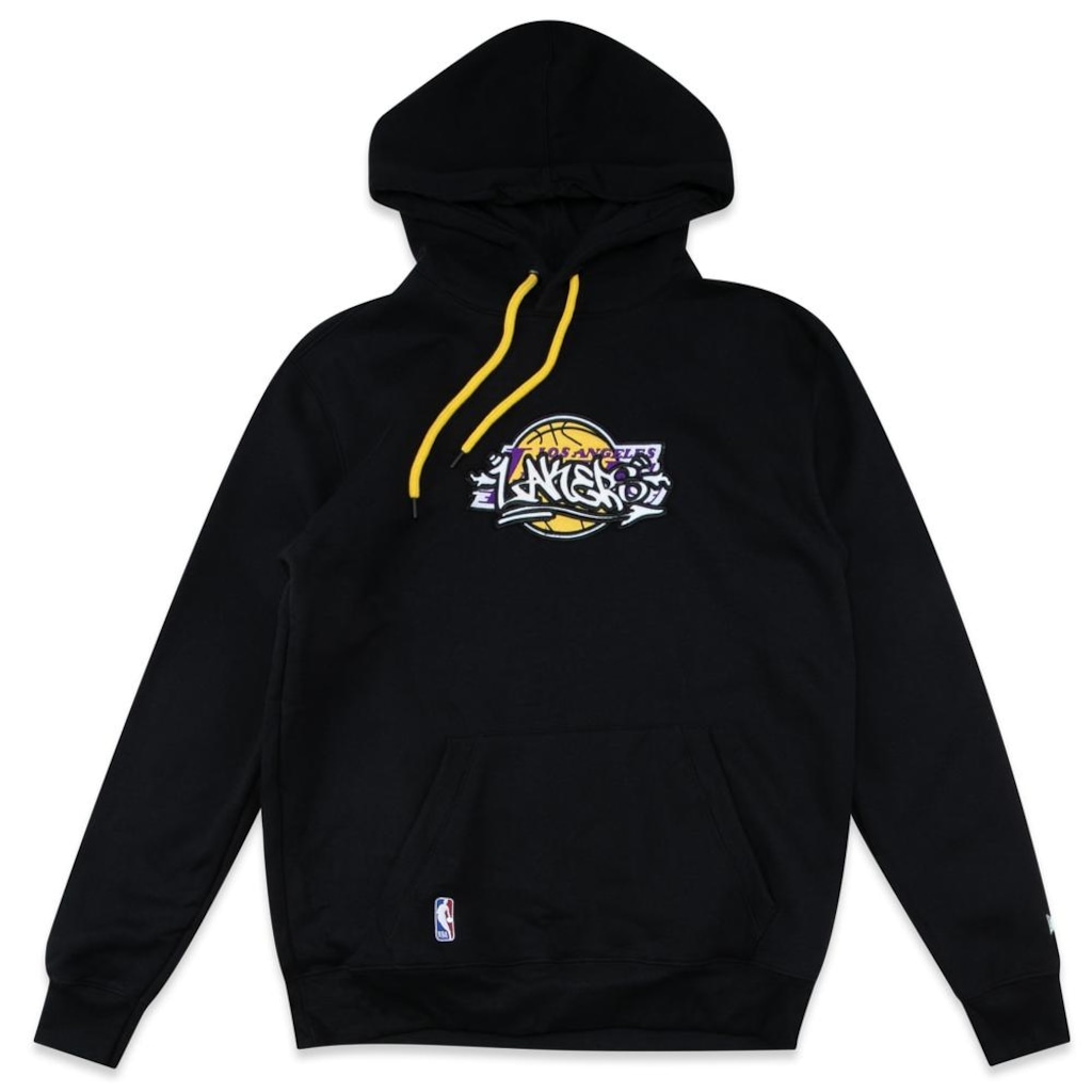 Blusão de Moletom Masculino New Era Canguru Fechado NBA Los Angeles Lakers Core Street