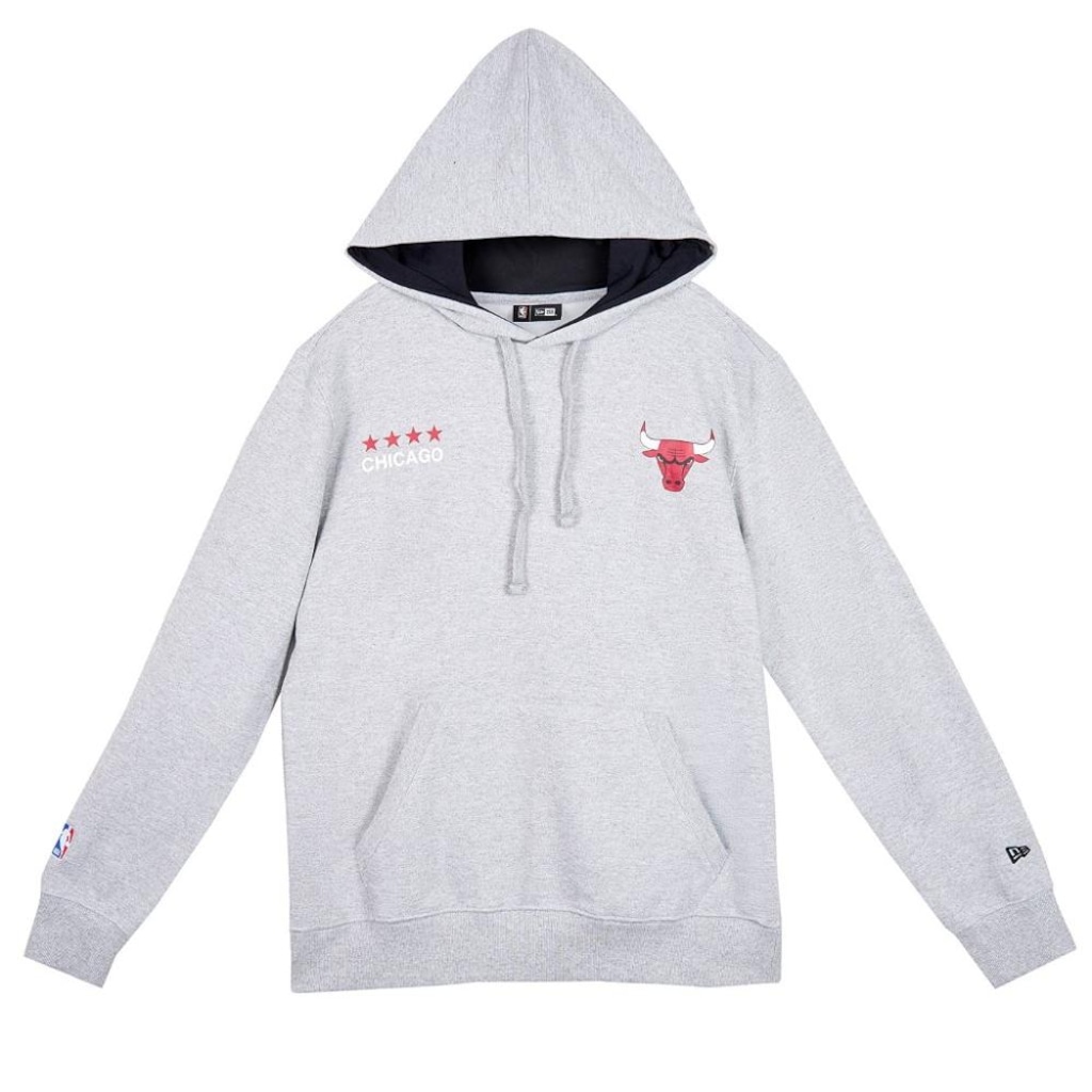 Blusão de Moletom Masculino New Era Chicago Bulls NBA Winter Sports Canguru