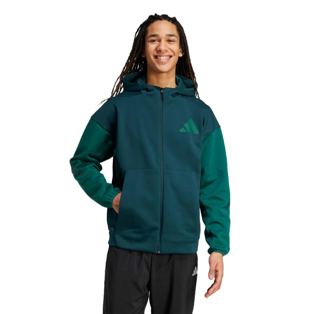 Blusão de Moletom com Capuz Masculino adidas Z.N.E. Full-Zip