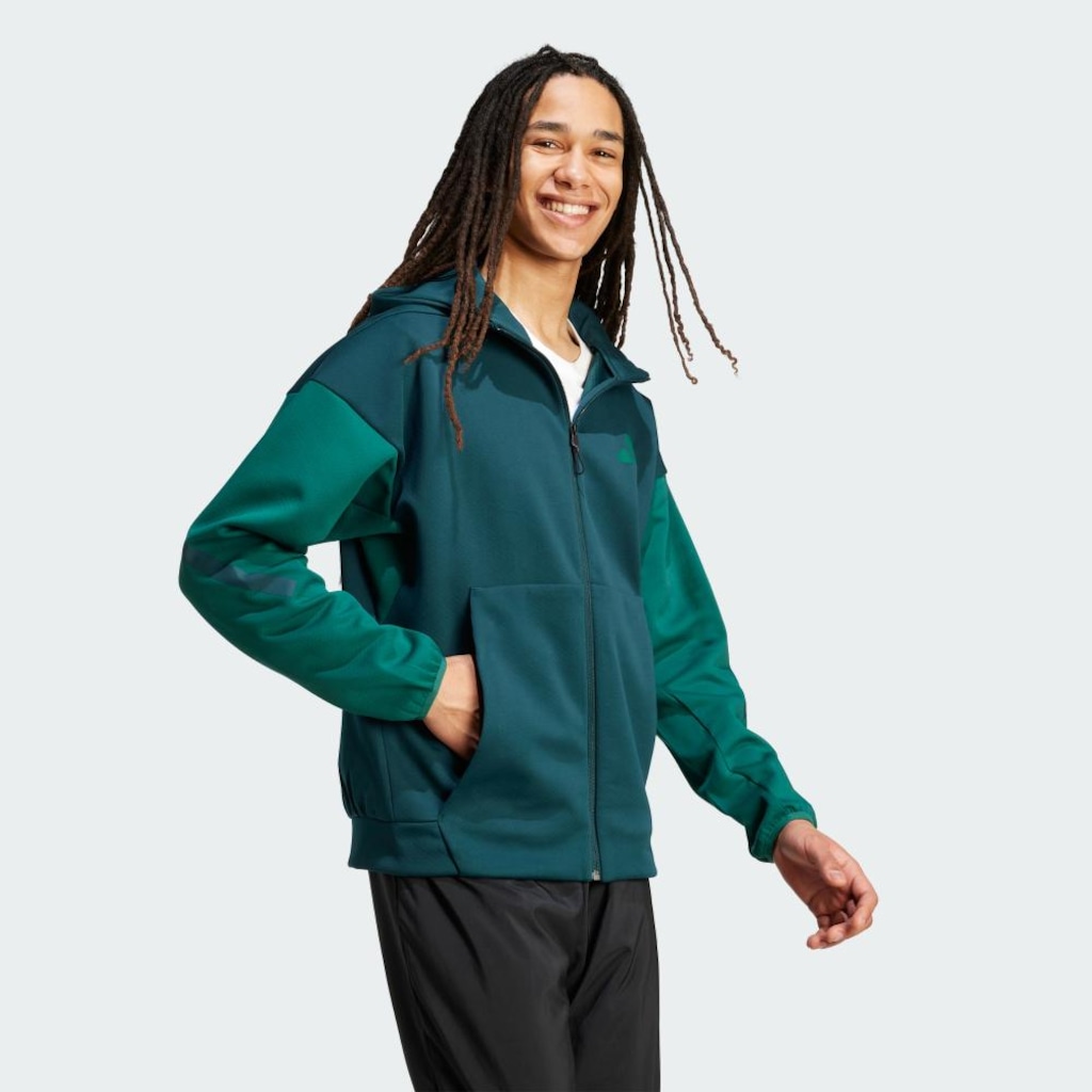Imagem 4 do produto Blusão de Moletom com Capuz Masculino adidas Z.N.E. Full-Zip