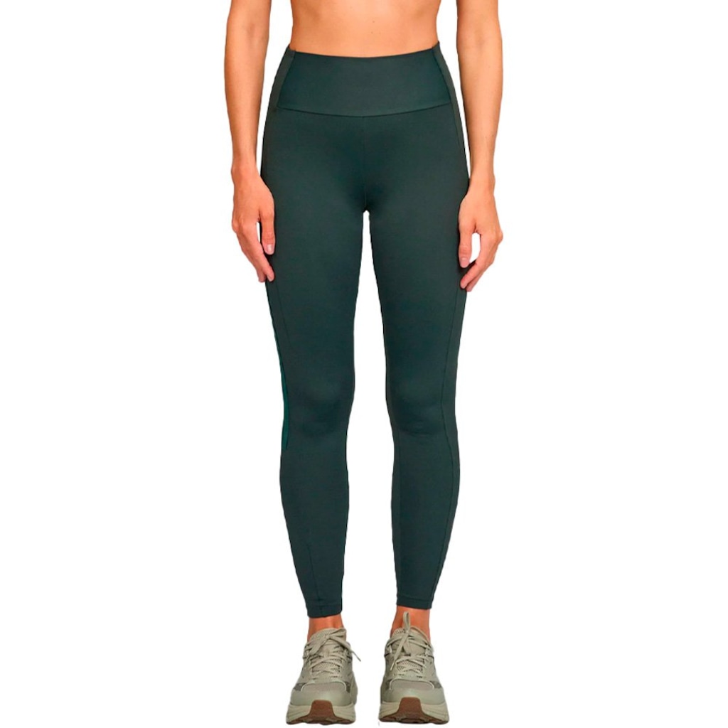 Calça Legging Alto Giro Bolsos Laterais e Refletivos Feminina