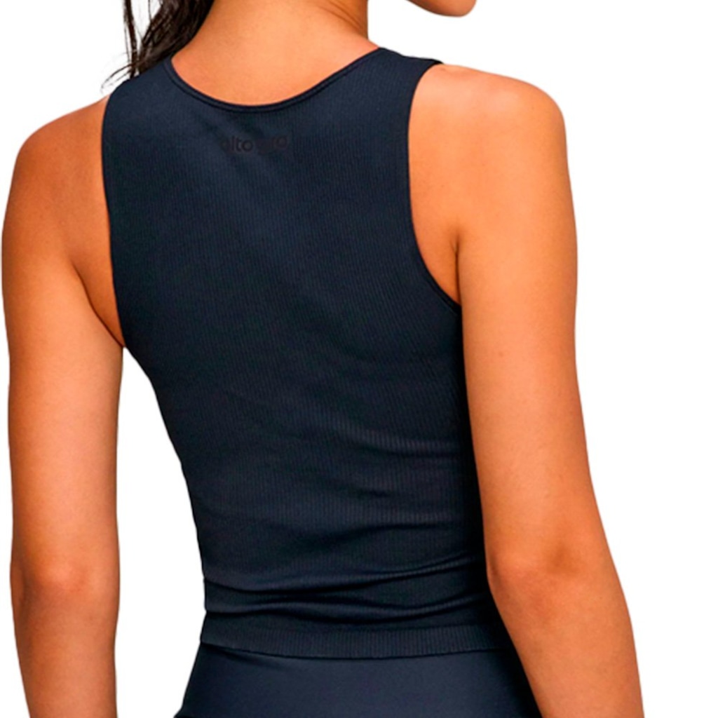 Imagem 4 do produto Regata Alto Giro Canelada Sem Costura Feminina