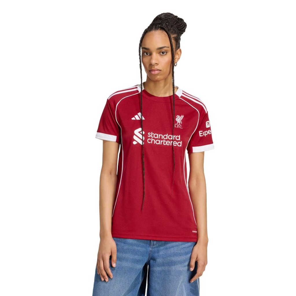 Camisa Liverpool FC I 25/26 Feminina Adidas