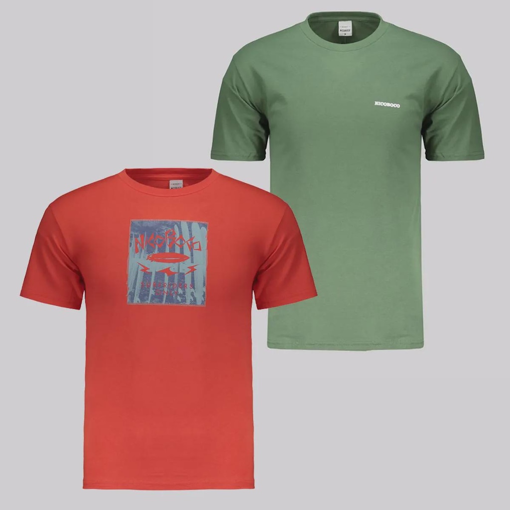 Kit 2 Camisetas Nicoboco Masculinas