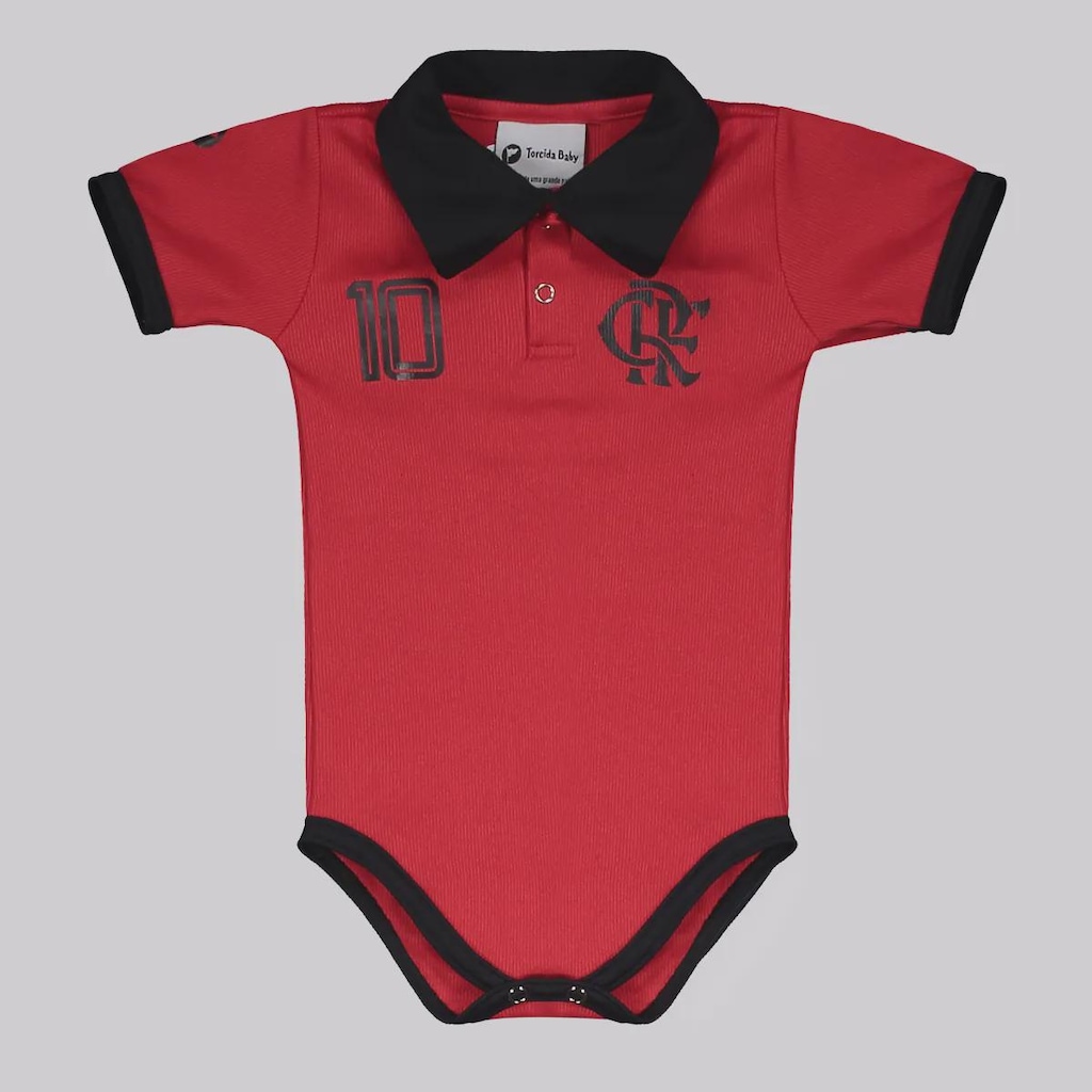 Body Polo Flamengo Rubro Negro Infantil