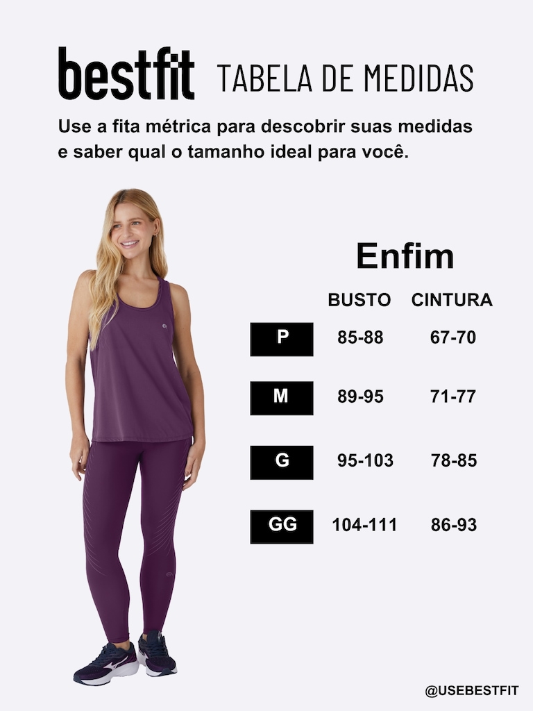 Imagem 3 do produto Camiseta Regata Nadador Feminina Enfim Active Malha Dry