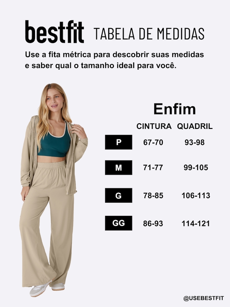 Imagem 5 do produto Calça Reta Feminina Enfim Active com Fenda