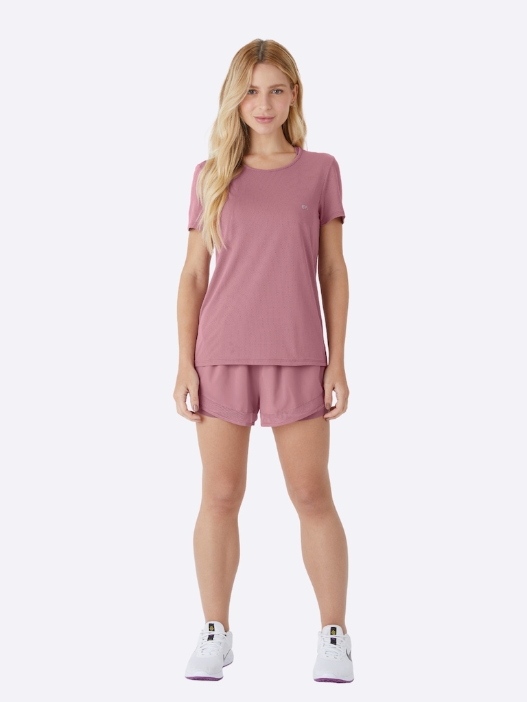 Camiseta Feminina Enfim Active Básica em Malha Dry