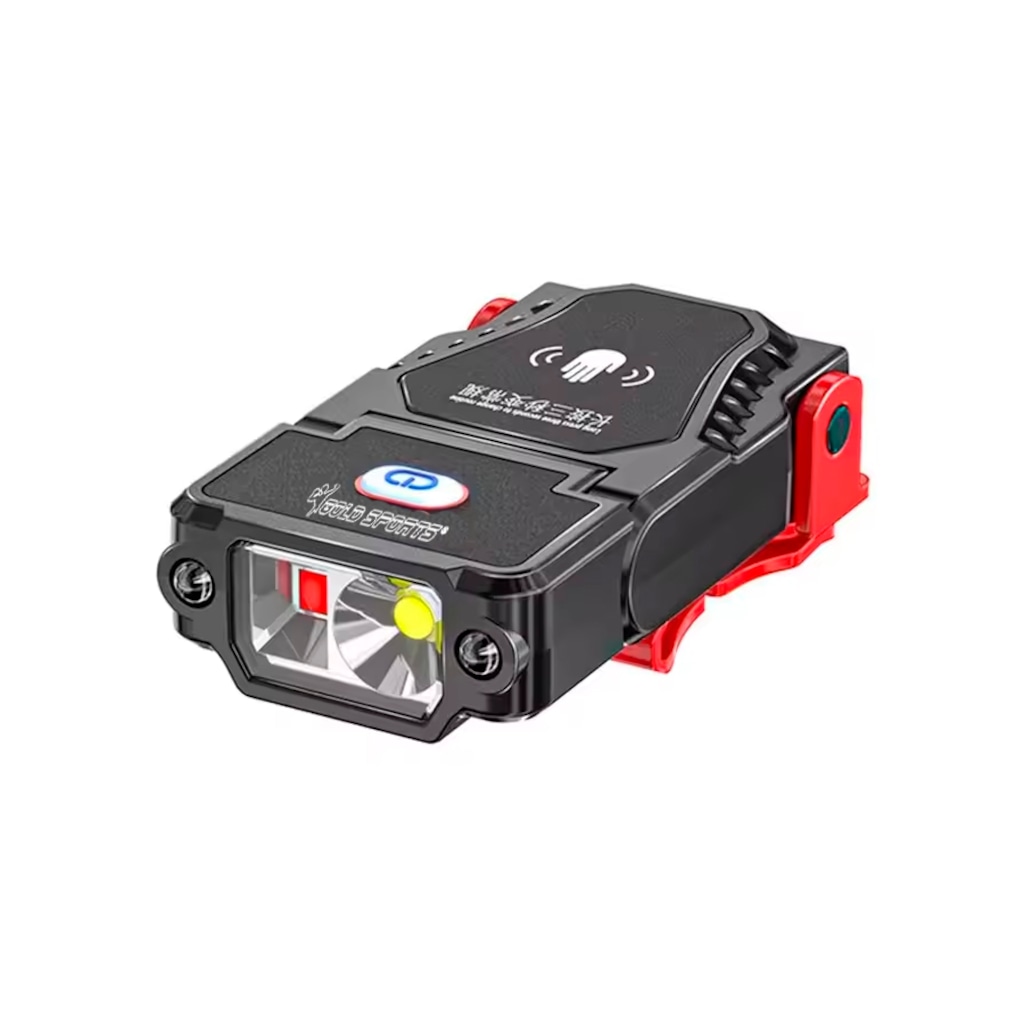 MIni Lanterna Gold Sports Led com suporte de Lapela de Boné