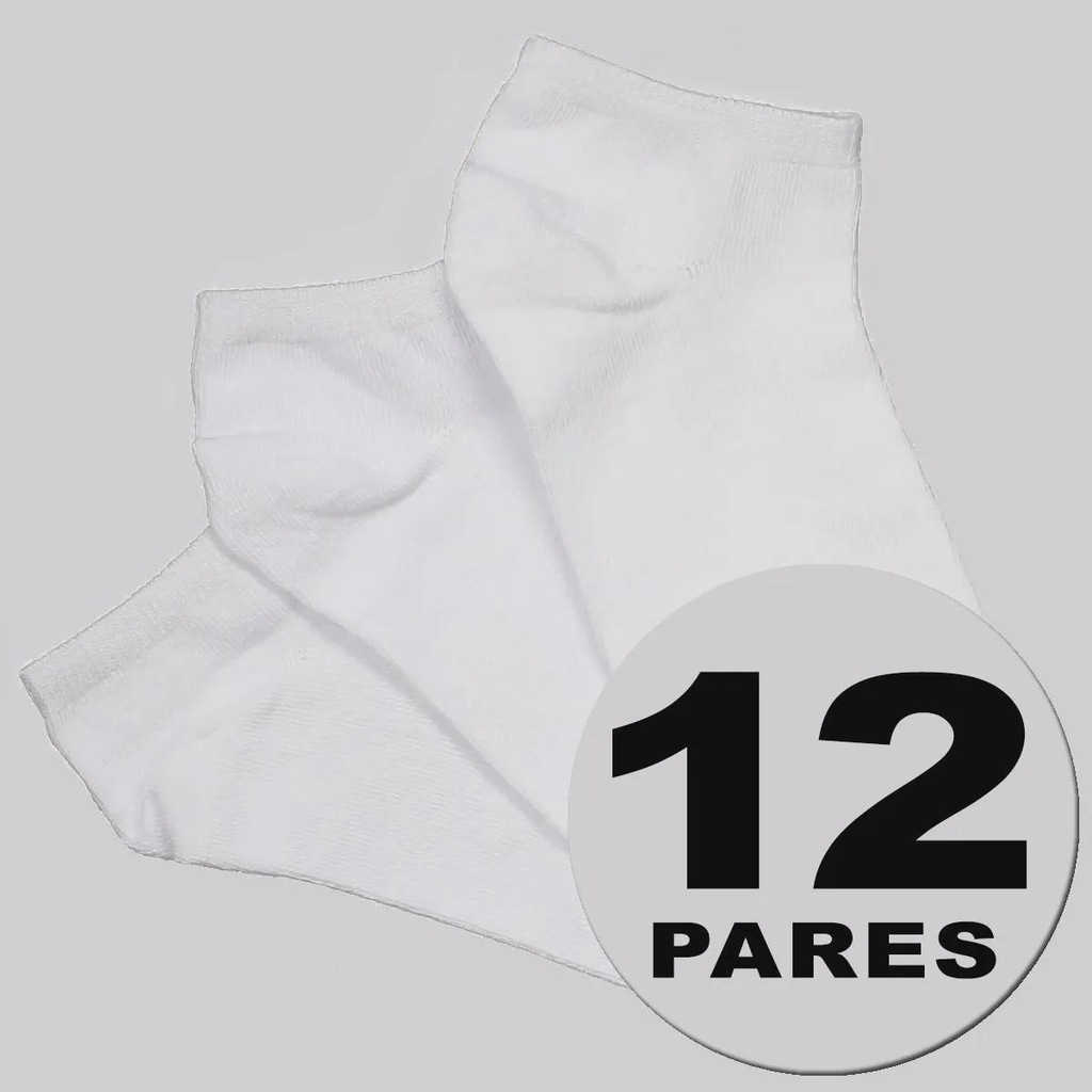 Kit Meia Cano Curto Selene Sapatilha 12 Pares Unissex