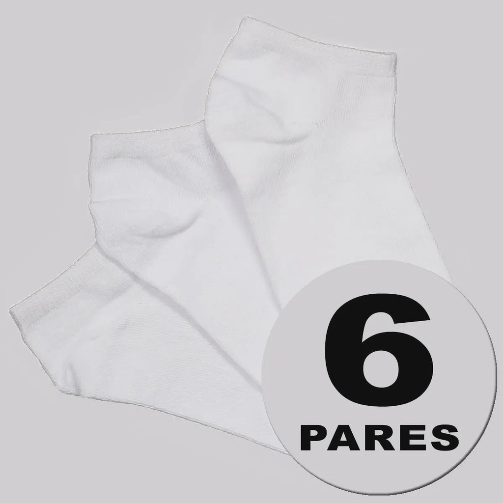 Kit Meia Cano Curto Selene Sapatilha 6 Pares unissex