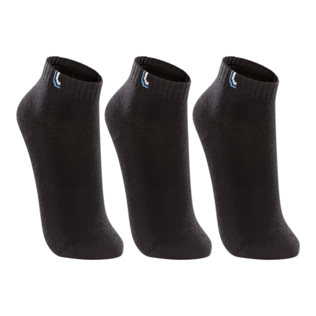 Meia Cano Curto Lupo com 3 Pares Unissex