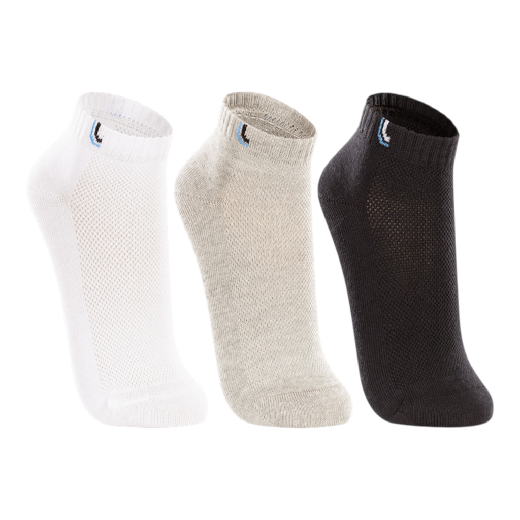 Meia Cano Curto Lupo com 3 Pares Unissex