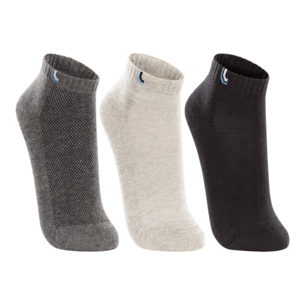 Meia Cano Curto Lupo com 3 Pares Unissex