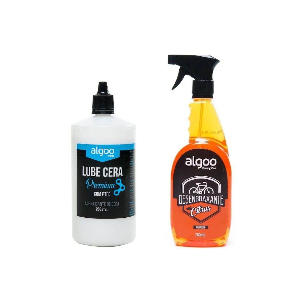 Kit Lubrificante Cera Bike Algoo Premium + Desengraxante