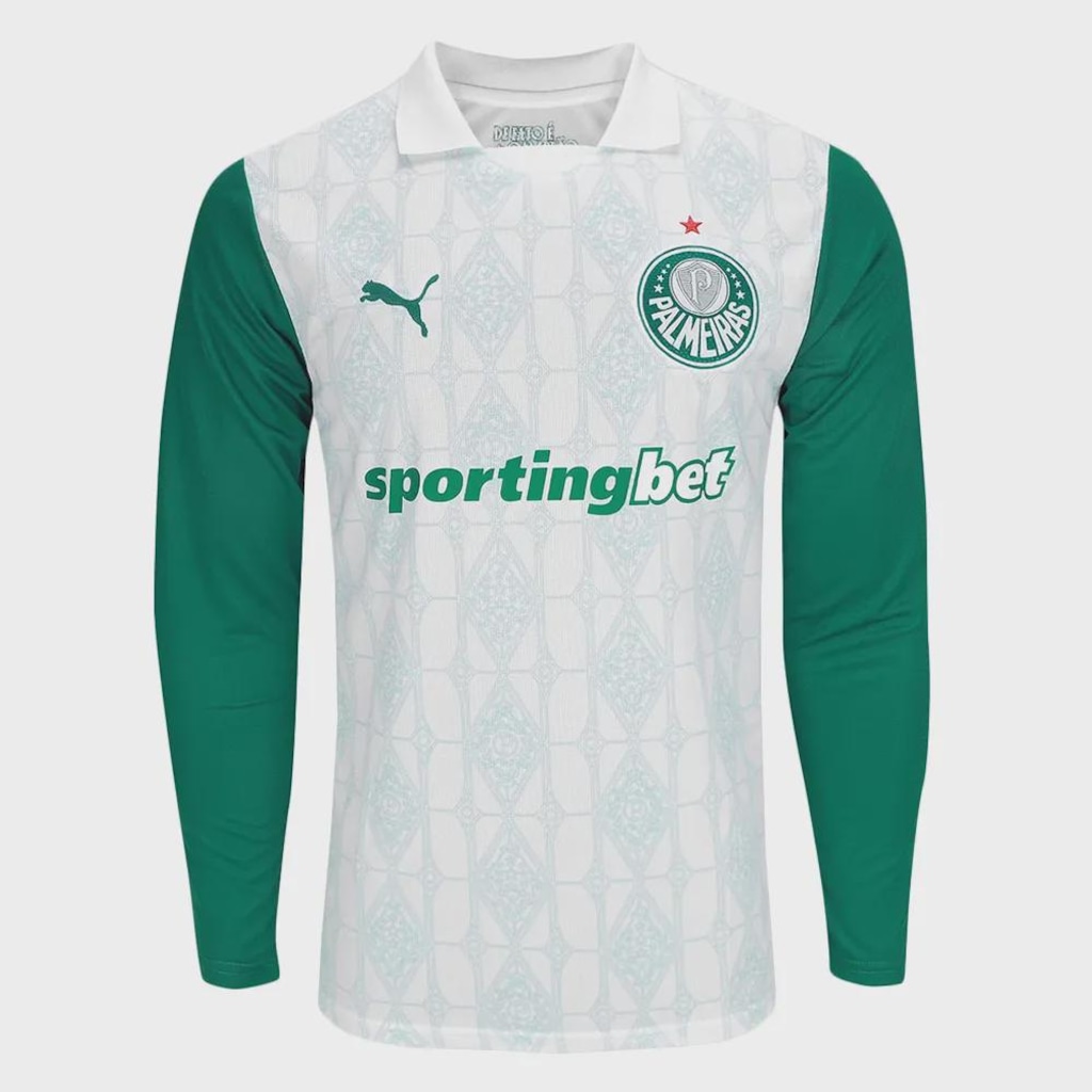 Camisa do Palmeiras II 25/26 Masculina Puma Manga Longa Torcedor - Foto 1