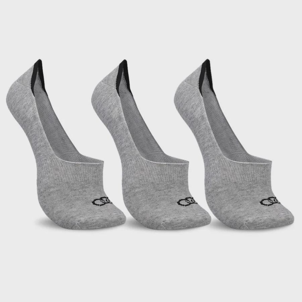 Meia Ultra Invisível Olympikus Feminina com 3 Pares