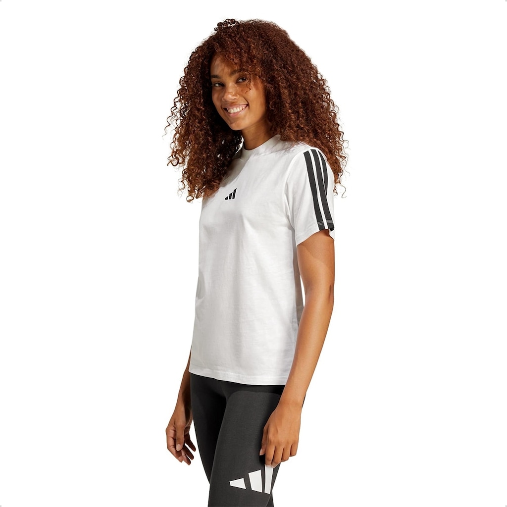 Camiseta Feminina Adidas Essentials 3 Stripes Treino