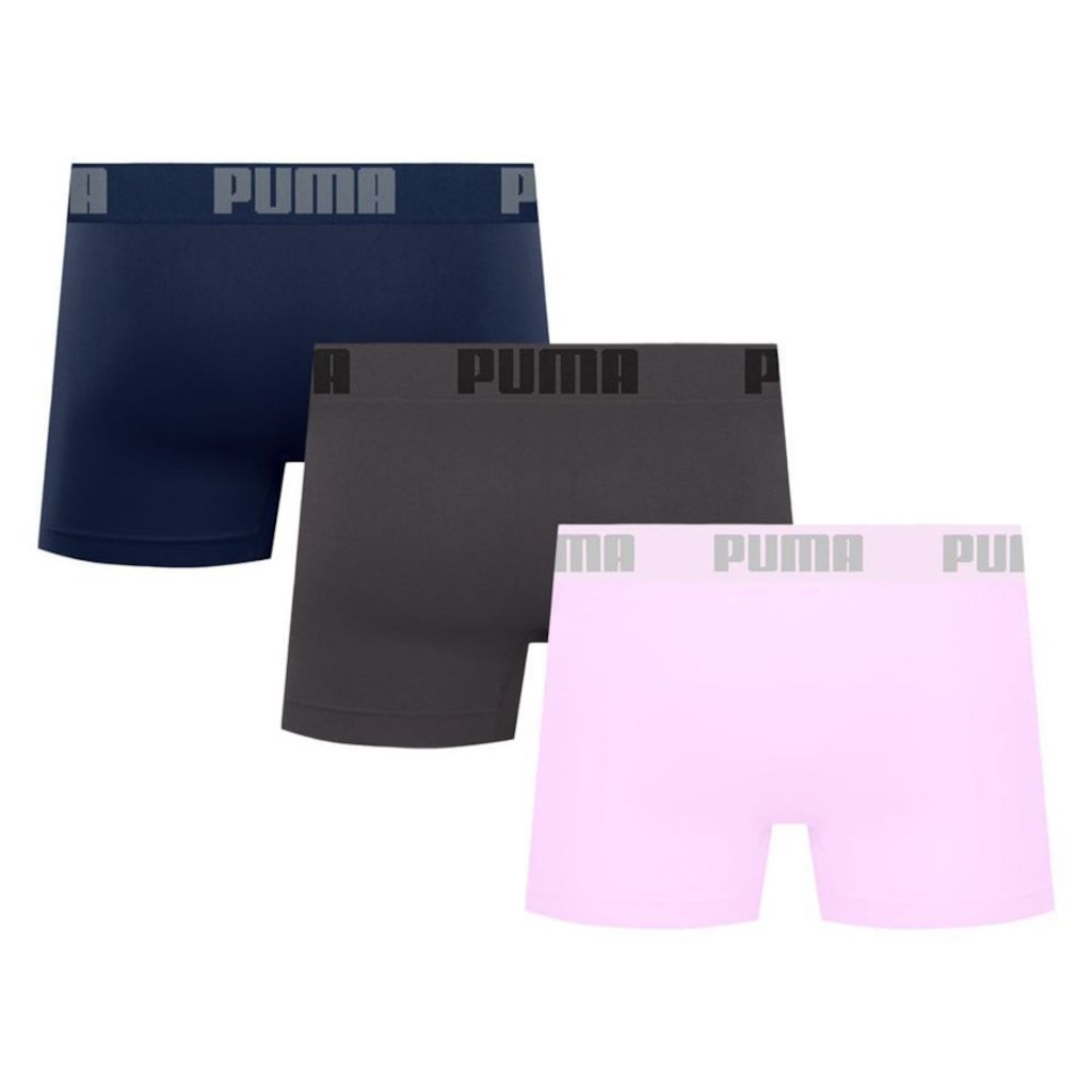 Imagem 2 do produto Kit 3 Cuecas Puma Boxer Sem Costura Masculina