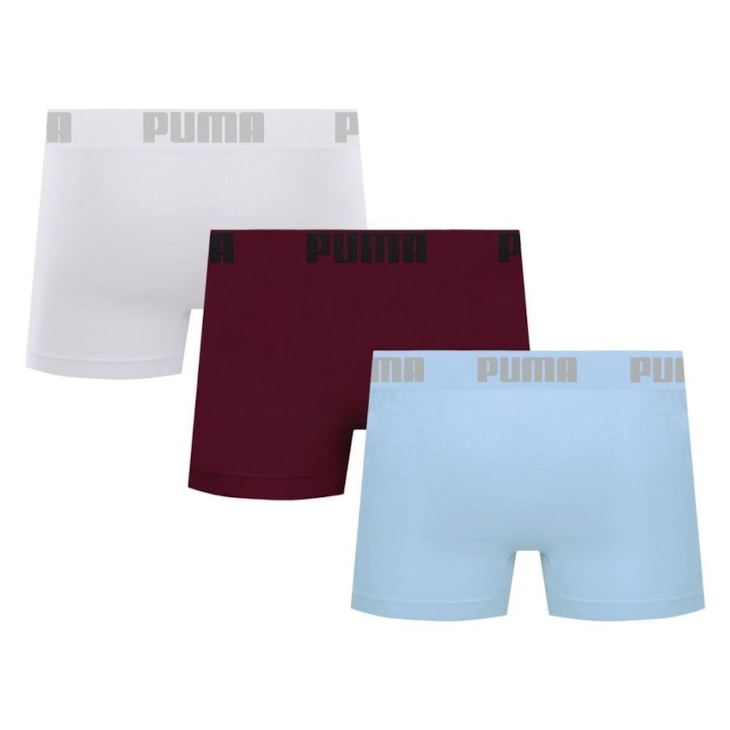 Imagem 2 do produto Kit 3 Cuecas Puma Boxer Sem Costura Masculina