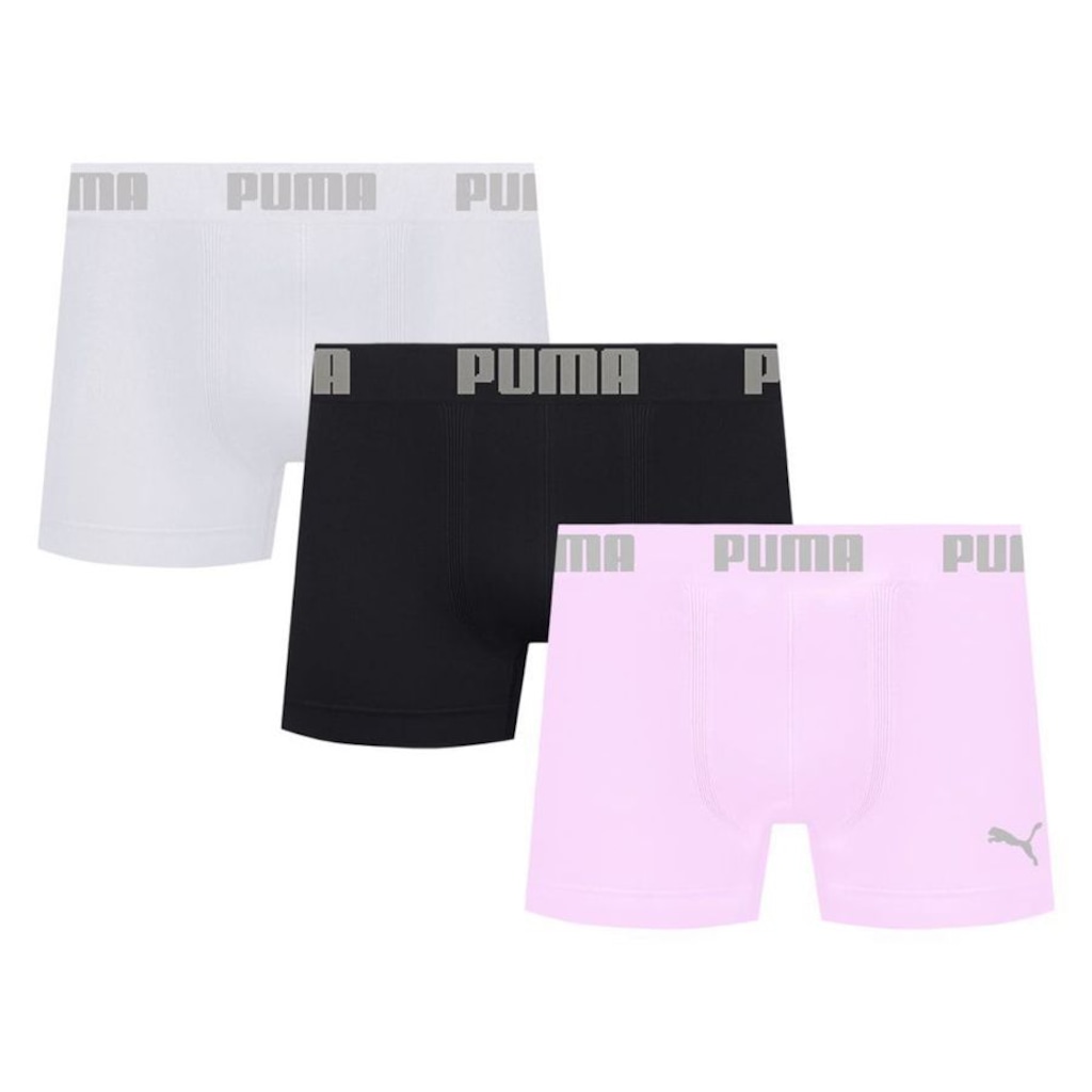 Kit 3 Cuecas Puma Boxer Sem Costura Masculina