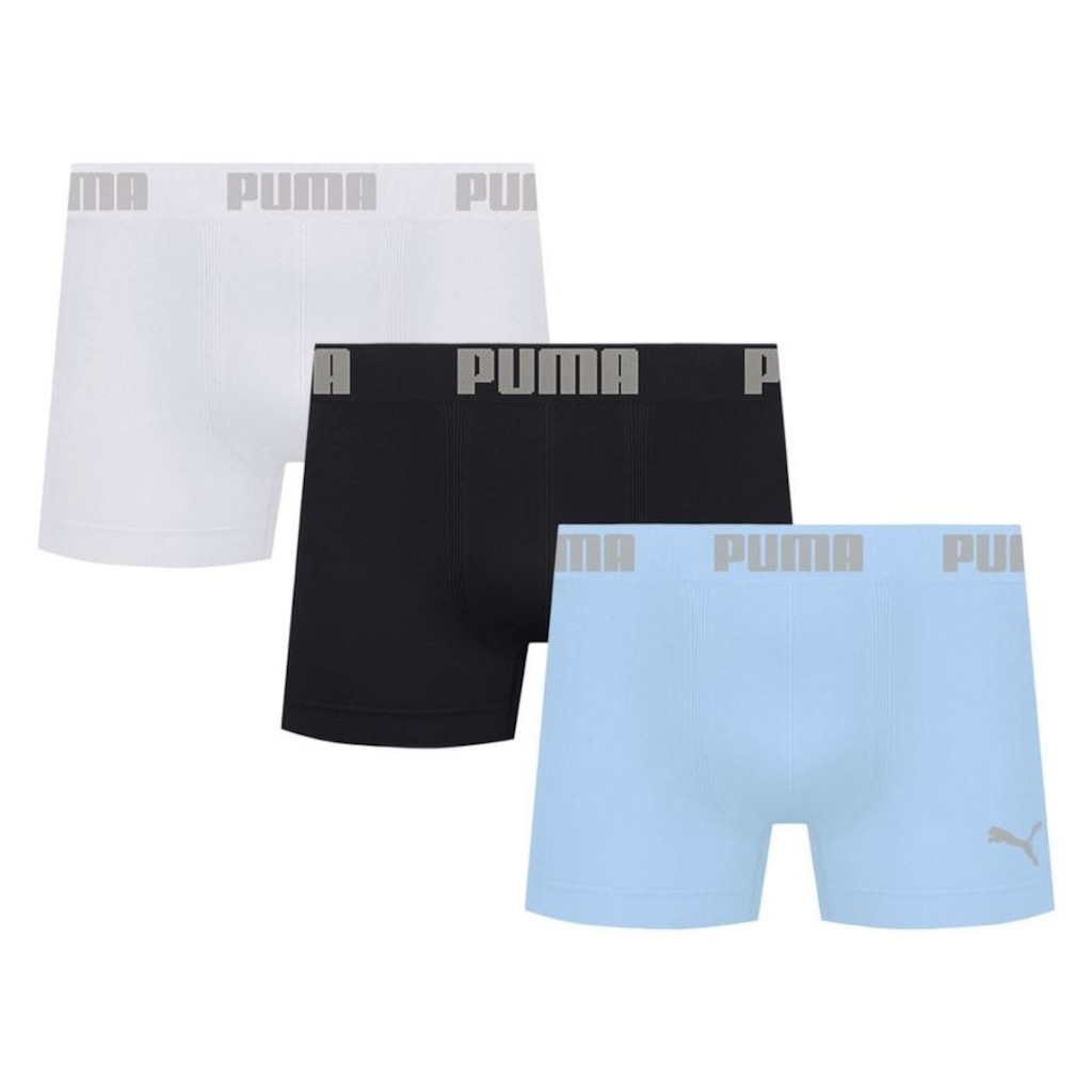 Imagem 1 do produto Kit 3 Cuecas Puma Boxer Sem Costura Masculina