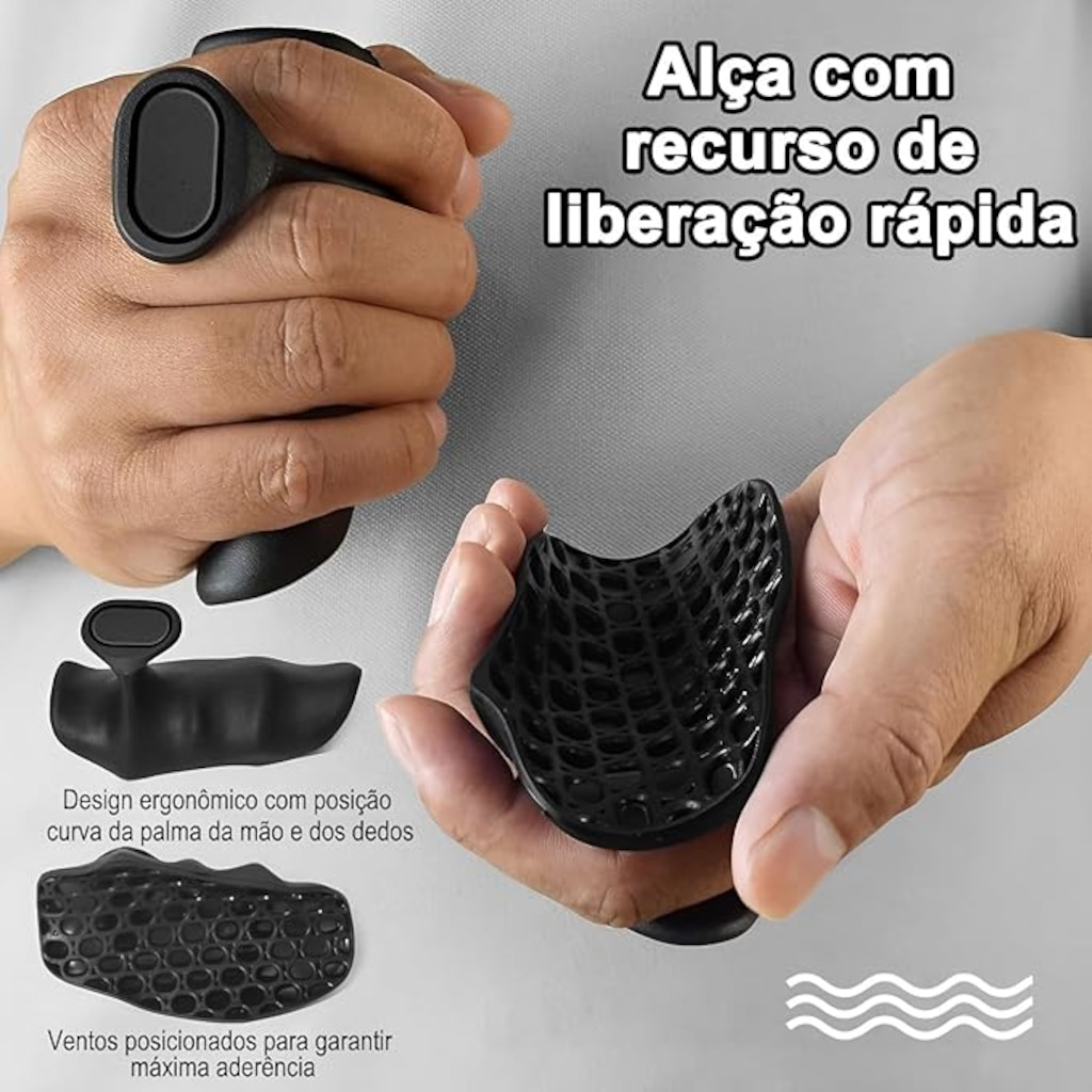 Imagem 4 do produto Luva de Musculação XTREM Grip Anatômico Alça Rápida Anti-derrapente - Par