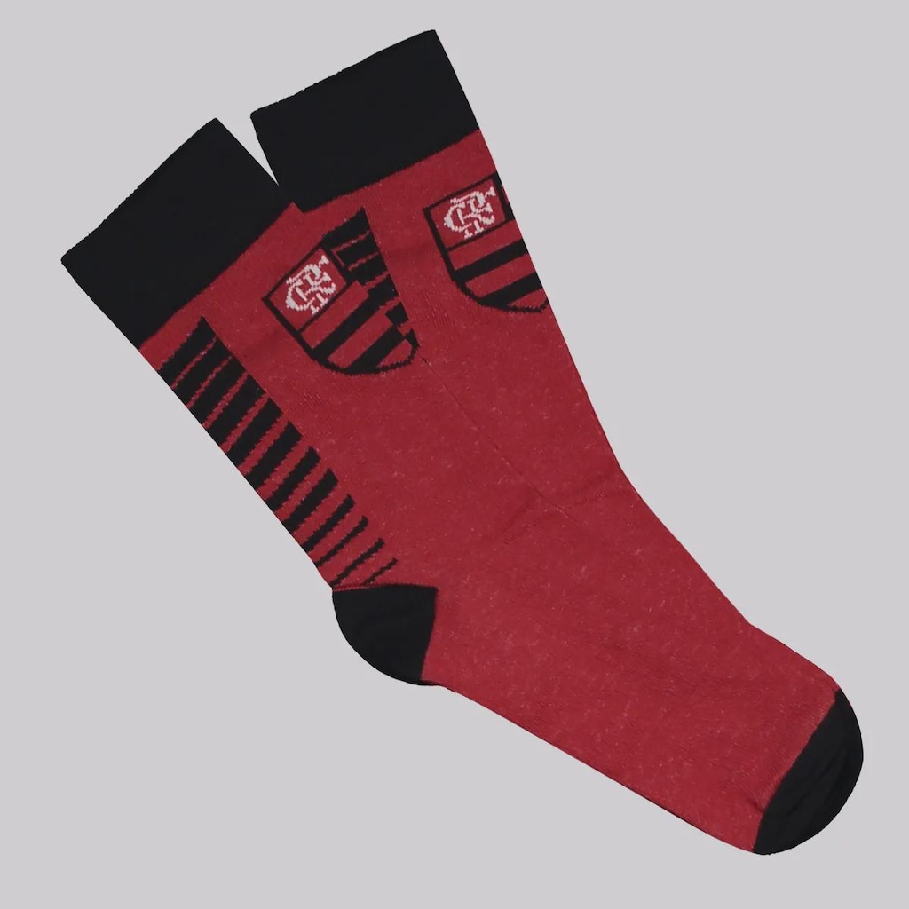 Meia FutFanatics do Flamengo Casual Escudo Infantil