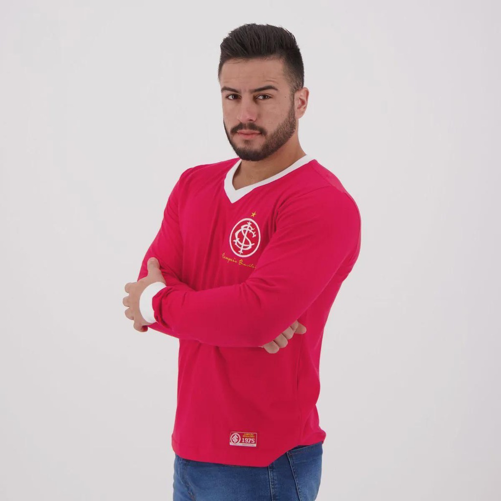 Imagem 2 do produto Camisa Manga Longa FutFanatics Internacional Retrô 1975 Masculina