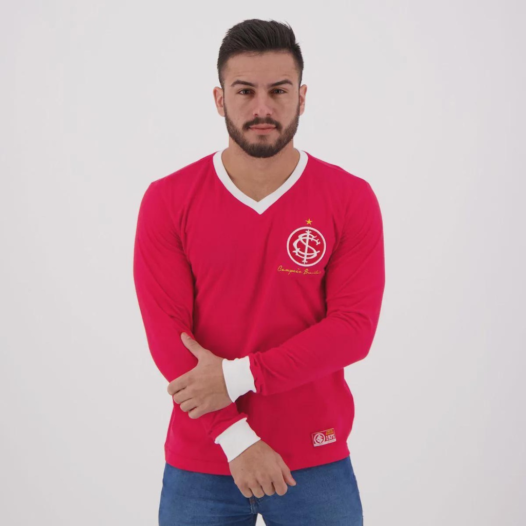 Imagem 5 do produto Camisa Manga Longa FutFanatics Internacional Retrô 1975 Masculina
