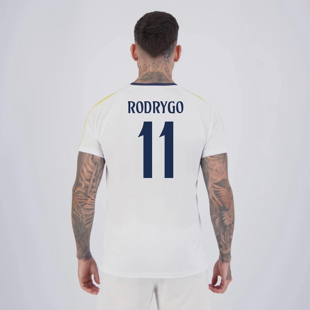 Camisa FutFanatics Real Madrid Rodrygo 11 Masculina