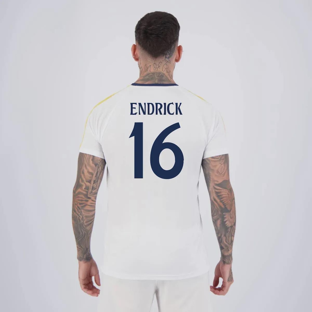 Camisa FutFanatics Real Madrid Endrick 16 Masculina