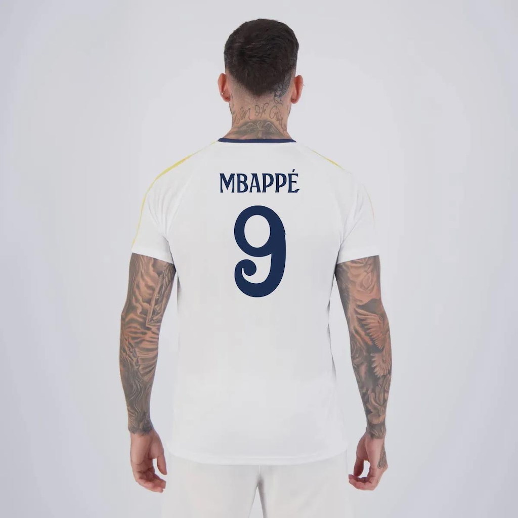 Camisa FutFanatics Real Madrid Mbappe 9 Masculina