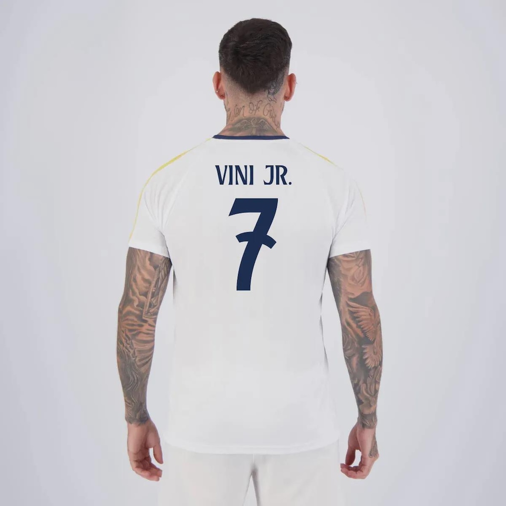 Camisa FutFanatics Real Madrid Vini Jr 7 Masculina
