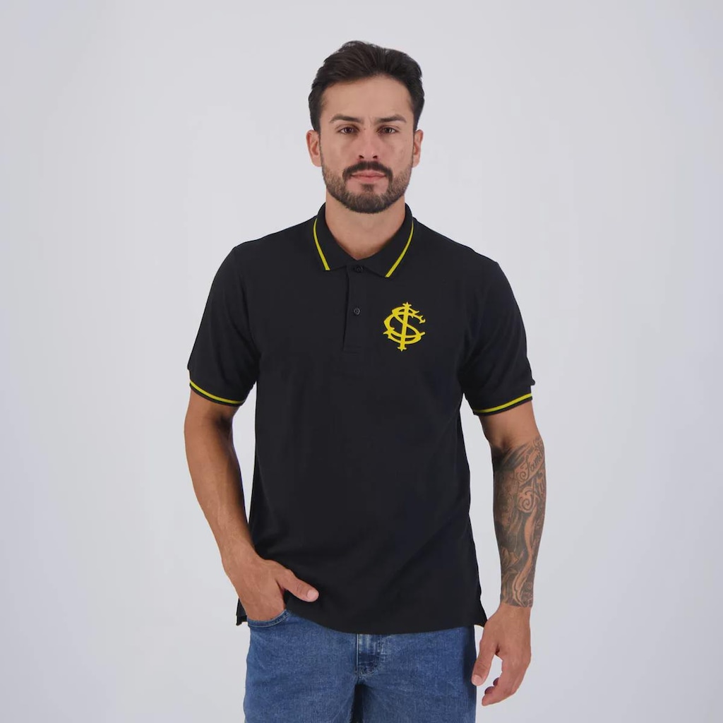 Camisa Polo Internacional Ouro FutFanatics Masculina